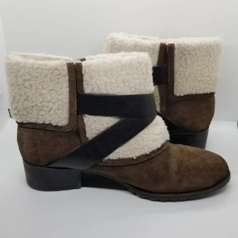 Charles by Charles David brown and cream Jen ankle boots US 9